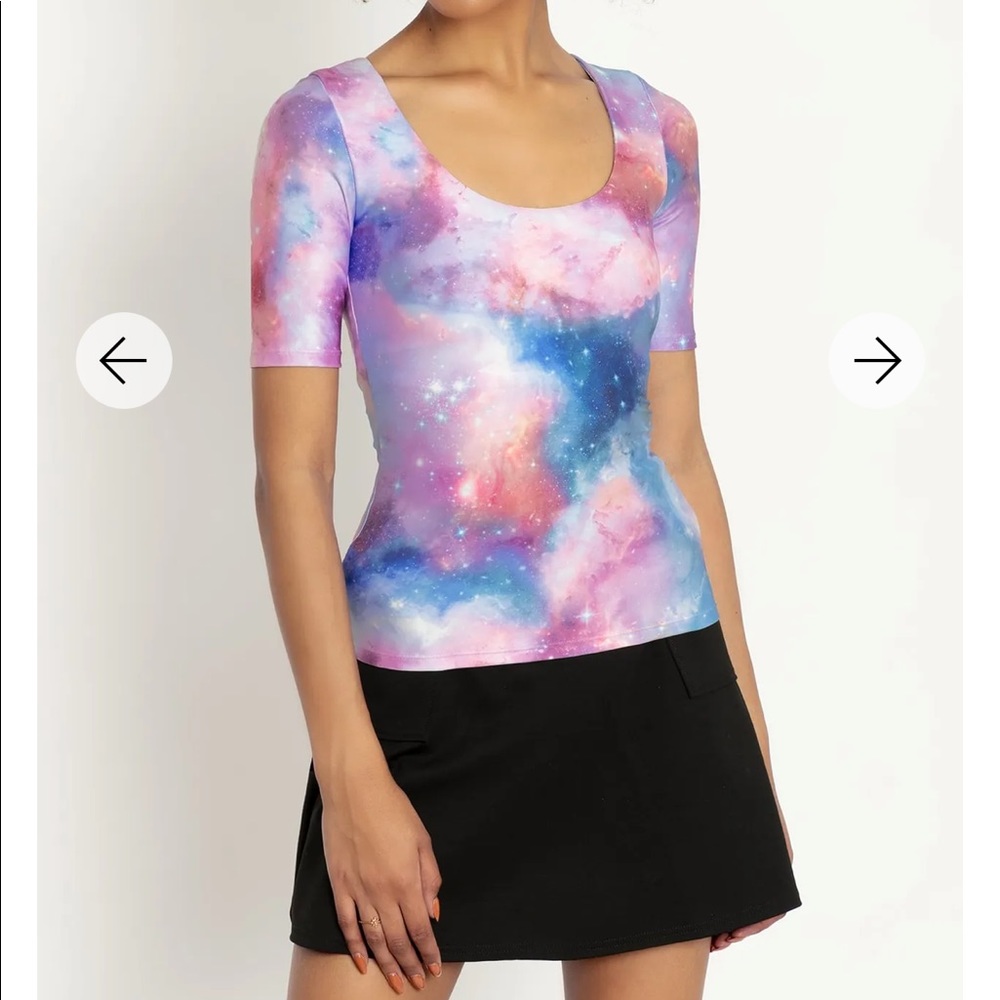 BLACKMILK - Galaxy Dreams Short Sleeve Scoop Top-Limited-NWT